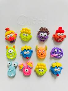 10 pièces Aimants de réfrigérateur 3D amusants en forme de lèvres de saucisse de monstre de dessin animé, stickers magnétiques créatifs et mignons de monstre de dopamine pour réfrigérateur, tableau blanc, armoire en fer, décoration intérieure, cadeau de fête - Monstre Petit Homme - Voir 1