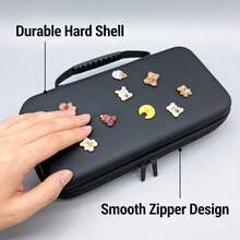 DIY Customizable Random Pattern Switch 2/Switch OLED/Switch NS Storage Bag, With Detachable Cute Resin Pendant, Hard EVA Shockproof Portable Travel Protective Storage Bag, Detachable Decorative Parts Leave No Marks And Do Not Scratch The Shell - View 8