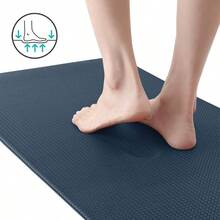 Kitchen Floor Mats Set Of 2 Cushioned Anti-Fatigue, Waterproof Memory Foam Runner Rug Non-Slip For Sink Front, Laundry, Standing Desk - 藍色 - 查看 7
