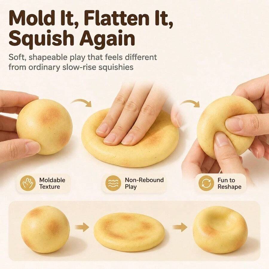 1PC Creative New Fluid Potato Squishy Toy, Stress Relief Venting Toy, Southern Small Potato Slow Rebound Water-Feel Squishy, Desktop Toy, Gift For Friends