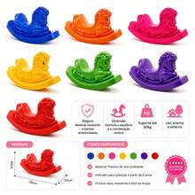Gangorra Cavalinho Brinquedo Infantil Playground - Pink - Visão 1