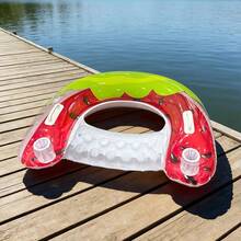 1pc New U-Shaped Dragon Fruit Floating Lounge Chair, PVC Material Portable Design With Handle And Cup Holder, Suitable For Beach, Pool, Lake Water Activities And Relaxation - Multicolor - View 8