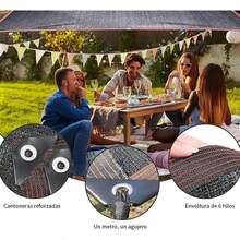 Malla Sombra Exteriores Lona Toldo 3x4 Mts 95% Bloqueo Uv - Negro - Ver 8