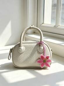 1pc Lily Flower Pendant, Flower Pendant, Cute, Backpack Decoration, Shoulder Bag Charm, Car Hanging Ornament, Luggage Accessory, Birthday Gift - Multicolor - View 2