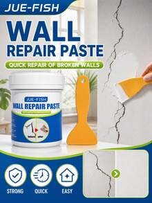 100g Wall Repair Kit, Fast Drying Long-Lasting Protection, Suitable For Various Wall Crack Repair Paste (New And Old Styles Randomly Sent) - Solid State - View 2