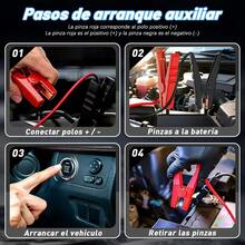 Arrancador de Batería 4000A con Compresor de Aire Integrado y Puerto USB – Jump Starter Portátil para Auto, Inflador de Llantas 150 PSI, Pantalla LED, Batería Recargable y Kit de Emergencia para Carretera - Negro/Amarillo - Ver 2