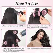 Women's Large Hair Roller Set With Clips And Comb, Suitable For Long And Thick Hair, Adds Volume, Home And Travel Styling Accessory Gift - Multicolor - View 9