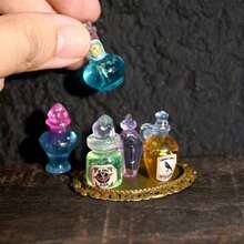 1件/5件/10件迷你魔法瓶裝飾品，聖誕禮物，逼真魔法瓶，1:12娃娃屋比例，玩具屋裝飾，模型屋配件，攝影道具，微縮景觀裝飾，微縮模型裝飾，家居裝飾 - 多色 - 查看 3