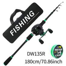 KecchKrezing 1 Set 1.8m Telescopic Fishing Rod And Water Drop Reel, Smooth Line Casting Reel, Pre-Installed 100m 4-Strand PE Braided Line, Complete Outdoor Fishing Gear, Suitable For Beginners And Amateur Anglers, Includes Portable Storage Bag - Green - View 8