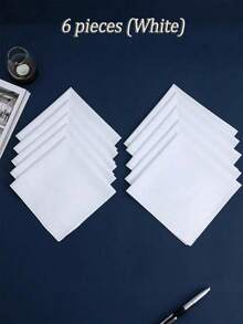 10pcs Solid Color Classic Polyester Absorbent Handkerchiefs, Soft Comfortable Small Square Design, For Elderly Women To Wipe Sweat - Multicolor - View 13
