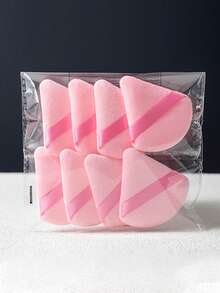 10Pcs Triangel Makeup Powder Puff Soft Velvet Cosmetic Sponges For Contouring, Eye Corners Air Cushion - Multicolor - View 12