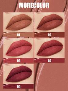 PUDAIER Soft Matte Velvet Lip Glaze, Tahan Air dan Tidak Lengket, Hasil Akhir Bedak Lembut, Cokelat Nude Alami, Tahan Lama dan Tidak Meninggalkan Noda, Cocok untuk Pemakaian Sehari-hari, Pernikahan, dan Kembali ke Sekolah - 01 - View 5