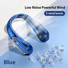 2026 Wearable Necklace Fan, LED Digital Display, 5 Wind Speed Levels, 3 Color Options, Quiet & Gentle Airflow, Portable Outdoor Cooling Fan For Summer Activities, Commencement, Graduation Party, Travel Hiking Essentials, Graduation Gift - Neck Fan - View 14
