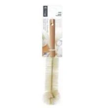 Natural Bristle Bottle Brush,Long Wooden Handle - B - View 5