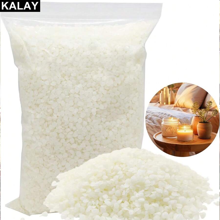 KALAY 1lb/200g/1000g White Beeswax, DIY Candle Making Material, White Beeswax Pellets