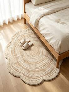 1pc INS Style Wavy Cloud Striped Irregular Shaped Decorative Carpet, Aesthetic Velvet Comfortable Fluffy Rug, Weight Approx. 850g/㎡, Easy To Clean, Doesn't Get Stuck In Doors, Stains Easy To Wipe, Daily Spills Easy To Clean, Dirt-Resistant, Machine Washable, Multiple Size Options - Perfect For Home Decor, Small Rug, Living Room, Bedroom, Kitchen, Dining Room, Bedside, Bathroom, Study, Entryway, Suitable For All Seasons, Holiday Decoration Gift! - Multicolor - View 5