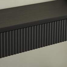 Modern Entryway Console 150 Cm Wide, With Two Large Storage Drawers And An Open Shelf At The Bottom, Ideal For A Hallway Or Living Room (Anthracite Black). - Black - View 8