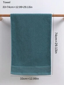QIBHI 1/3件可選 優雅純棉毛巾/浴巾 素色緞面滾邊 100%純棉柔軟面巾/浴巾 家居裝飾 適用於浴室、酒店、健身房、海灘、學校、返校季、居家必需品、毛巾、護膚 - 水鴨藍 - 查看 12
