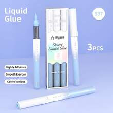 Soft Tip Colorful Liquid Glue Pens, 9-Color Dot Glue Pens, Quick-Drying Glue For Handmade Scrapbooking, Student Creative Colorful Dot Glue, Direct Liquid Precision Control, Open Cap And Apply Without Pressing, Smooth And Stable Glue Flow, No Paper Bleed, Fine Soft Tip, Switchable Fine Lines, One-Pen Solution For Diverse Pasting Needs - Multicolor - View 16