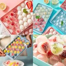 1pc Ice Cube Tray With Lid, Refrigerator Ice Tray, Mini Round Ice Ball Mold, Suitable For Tea, Coffee And Other Drinks, Back To School Essential - Multicolor - View 9