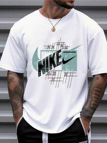 Graphic Print Tee, Street Fashion, Everyday Casual Wear - 白色 - 查看 10