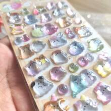 Japan Q-Lia 3D Jelly Bubble Stickers Glossy Raised Epoxy Decals Cute Animal Scrapbook Kids Reward Craft Toy Sticker Sheet - Multicolor - View 9