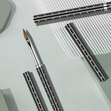Pincel de Unha Acrílico, Pincel de Unha Diamante Preto, Pincel Acrílico, Pincel de Pó Acrílico, Especialmente Adequado para Extensões de Unhas e Escultura 3D, Inodoro, Adequado como Presente, Viagem ou Uso em Encontros. Adequado para Salões de Unhas e Uso Doméstico, Fácil de Armazenar, Escolha Ideal para Iniciantes e Criações DIY. - Preto - Visão 7