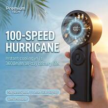 Handheld Portable Fan 100-Speed Stepless Adjustment 3600mAh Rechargeable Outdoor Cooling Small Fan Outdoor Commute Pocket Fan - Handheld - View 1