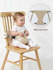 1pc Universal Portable Baby High Chair Safety Strap, Infant Dining Seat Belt, Children Chair Binding Strap For Eating And Outing - Multicolor - View 3