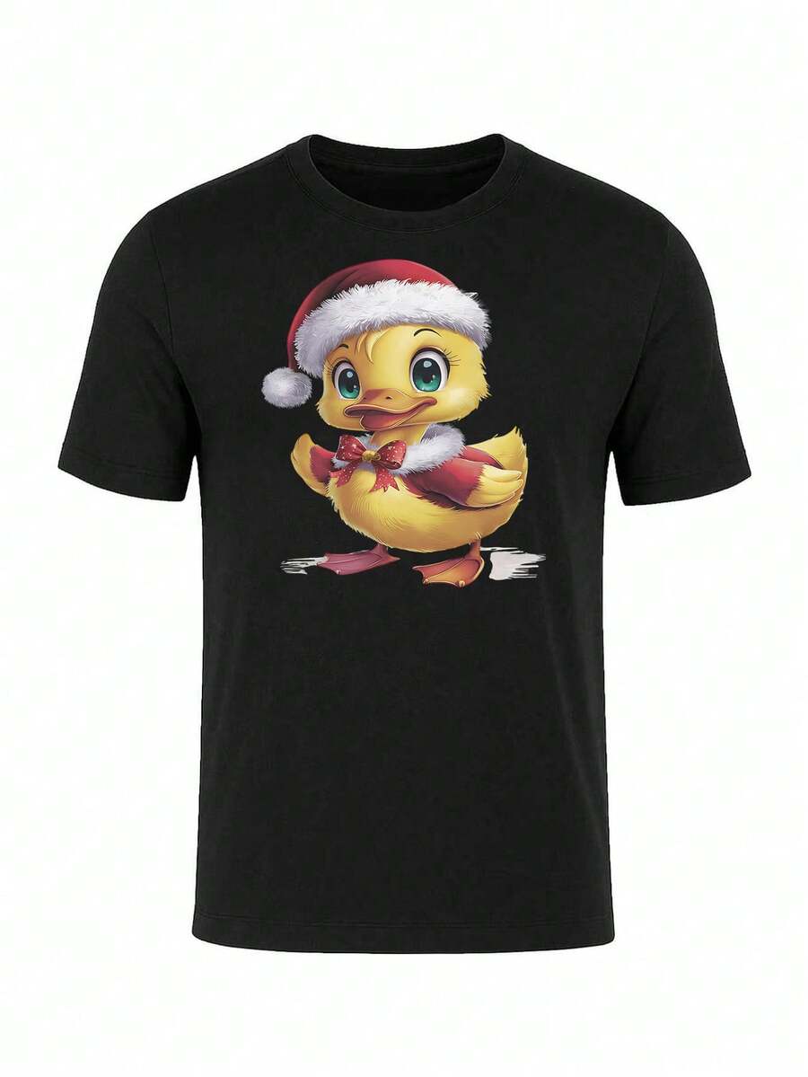 Men Letter Print T-Shirt Soft Cotton Short Sleeve Tee - 黑色 - 查看 1