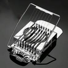Stainless Steel Egg Slicer, Heavy Duty Boiled Egg Cutter With Metal Wire, Multi-Function Slicer For Boiled Eggs, Strawberries, Mushrooms - 1pc - View 2