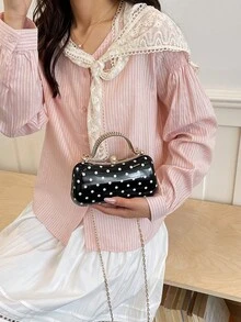 Fashion Party Evening Clutch Bag - Black - View 6