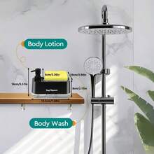 Built-In Sponge Holder Kitchen Dish Soap Dispenser - Rotatable Nozzle Countertop Manual Sink Storage Box - Leak-Proof Dish Soap Pump With Sponge Holder - Hand Soap Pump - Transparent Plastic Bathroom Accessory Set (Includes 1 Sponge) - Regular Model - View 3