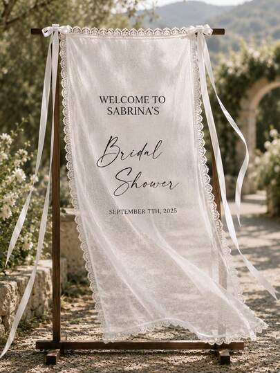 Personalized Wedding Guest Sign-In Backdrop, Bride & Groom Name Text, Romantic Floral Bow Design, Vow Message, Beach Wedding Photo Props, Engagement Party, Bachelorette Party, Bridal Shower Decoration, Modern Minimalist Wedding Decor, Wedding Gift, Reception