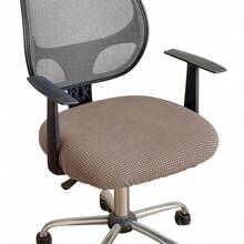 1PC Waffle Knit Office Chair Cover, Universal Computer Chair Seat Cover, Multiple Colors Available, Pet-Friendly, Stretchable Machine Washable Soft Fabric, Suitable For Bedroom, Home Office, Meeting - 1PC - View 24