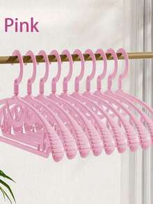 10/5pcs Durable Plastic Hanger - Features Reinforced, Broadened Shoulders, 360-Degree Rotating Hook, And Non-Slip Polished Surface. Suitable For Adult Garments. - Beige - View 17