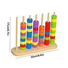Montessori Early Education Rainbow Beads, Color Sorting Cognitive, Number Enlightenment Educational Toys For Children, Birthday Gift For Boys And Girls - Multicolor - View 4