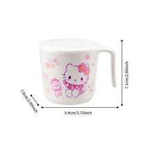 Mesuca Hello Kitty Tableware Set, Bowl, Divided Plate, Cup And Kitty Spoon, Reusable Tableware Set, Suitable For Home, Office, School, Picnic And Travel - Pink - View 18
