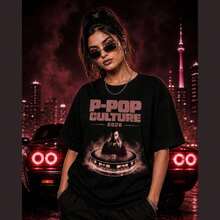 P-Pop Culture 2026 Karan Aujla T-Shirt2 - Black - View 1