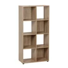 KIWI MOBLEKIT | Modular Wooden Shelves With Different Compartments And Door Options, Bookcases And Storage Furniture For Bedroom, Kitchen Or Entryway - Roble - 8 Comp | 61.2x29.7x120.8厘米 - 查看 6