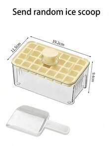 One-Click Ice Cube Tray (With Ice Scoop), Press-Type Ice Cube Maker With Lid Homemade Ice Cube Box For Home Use, Refrigerator Storage Tray--Fruit Ice Cubes, Basic Kitchen Accessory, Christmas, Thanksgiving Gift, Manual DIY Ice Cube Freedom - View 13