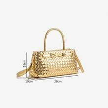 Dancing Engine Fashionable Handmade Woven Tote Bag Women's Handbag Wallet Luxury Designer Shoulder Bag - Multicolor - View 3