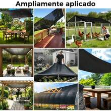 Malla Sombra Exteriores Lona Toldo 3x4 Mts 95% Bloqueo Uv - Negro - Ver 9