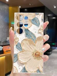 1件裝頂級花卉繁榮油畫軟手機殼保護套，適用於 Honor Galaxy A04e/12/A13/A14/A34/A50/A52/A53/A54/S21/S22/S23/S24/S25/S25Ultra/S26/S26 PLUS/S26 ULTRA/ 6A/7A/8A/ 12T/13T - 無色 - 查看 5