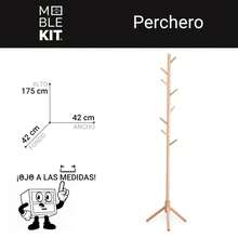 KIWI MOBLEKIT | Free-Standing And Expandable Clothes Racks In Metal And Wood, Clothing With Adjustable Options, With Wheels Or Shelves, Organizers For Bedroom, Entryway And Home - 木材42x42x175釐米山毛櫸 - 查看 3
