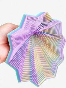 3D Printed Star Polygon Toy, Random Color Style. Features 3D Foldable Finger Relief Device With Visual And Auditory Soothing Effects, Suitable For Desk Decor, Christmas, Birthday, Holiday, Mother's Day Gift And More. Soft Toy With Dual Functionality And Finger Play Experience (All Styles Use Random Color Matching). - Multicolor - View 3