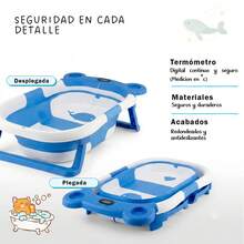 MODERN FOLDABLE BATH TUB WITH TEMPERATURE SENSOR NONI IS-02B - Biru - View 5