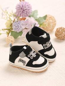 1 Pair Soft Sole Sports Walking Shoes For 0-1 Year Old Infant - Black - View 4