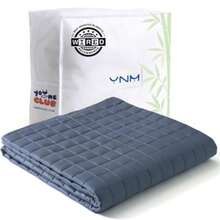 YnM - Cobija pesada de bambú para personas - Azul Gris original - Ver 2