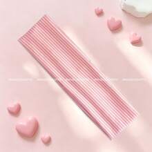 1pc New Sweet Floral Print Headband, Ins Style Pink Tone, Fashionable Versatile Elastic Headscarf, Sports Headband For Girls - Multicolor - View 12